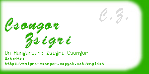 csongor zsigri business card